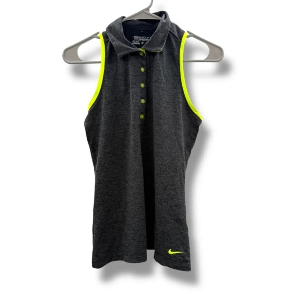 Nike Golf Sleeveless Polo Top Women's Small Athletic Training Dri Fit Activewear